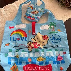 Hello Kitty Blue Hawaiian Themed Kids Tote Bag